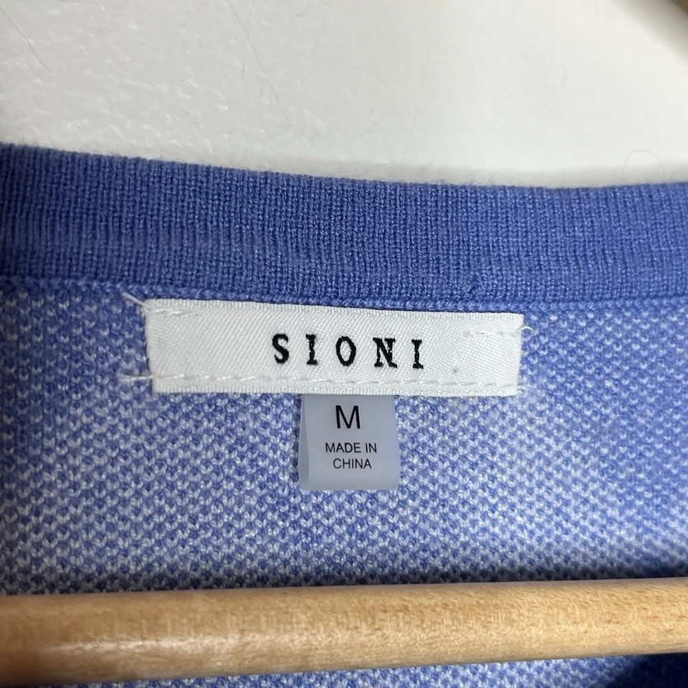 Sioni Argyle Sleeveless Sweater Blue Womens M Vest Preppy Academia Tenniscore